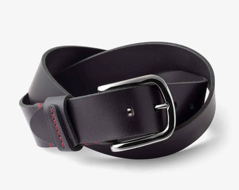 Buy BOSS Monogrammed Reversible Leather Belt, Black Color Men