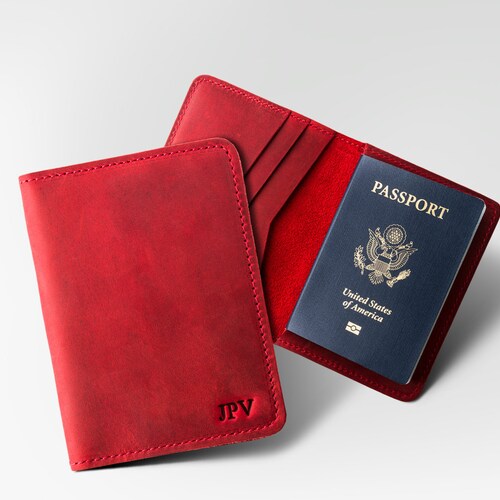 Leather Passport Wallet Personalized Travel Wallet Passport Etsy