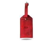MONOGRAMMED Leather Luggage Tags Custom Travel Tags Personalized Groomsmen Bridesmaid Gift Monogram Initials Wedding Favors Bond Rose