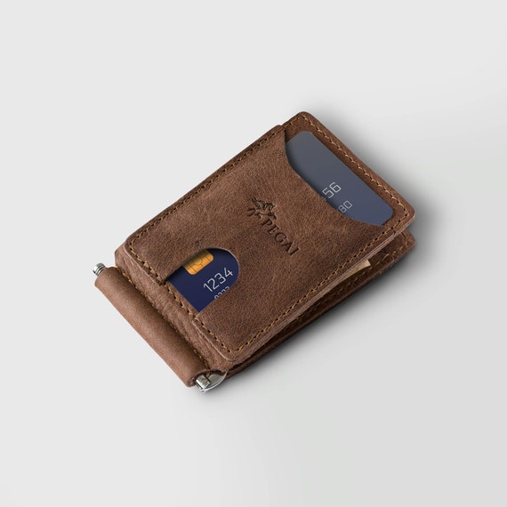 Slim Front Pocket Wallet by Jackson Wayne | Full Grain Leather Vintage Brown