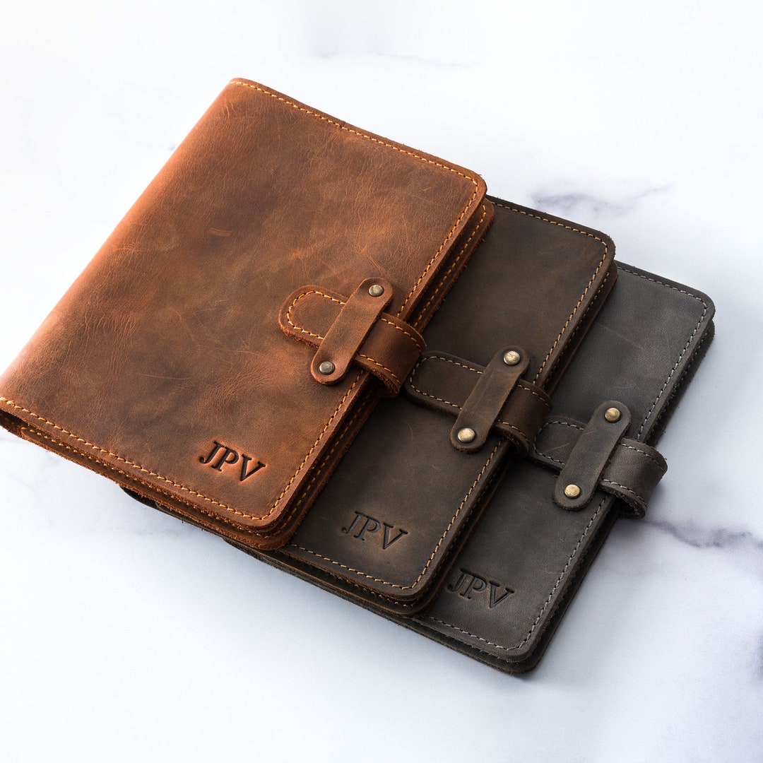 personalised leather travel journal
