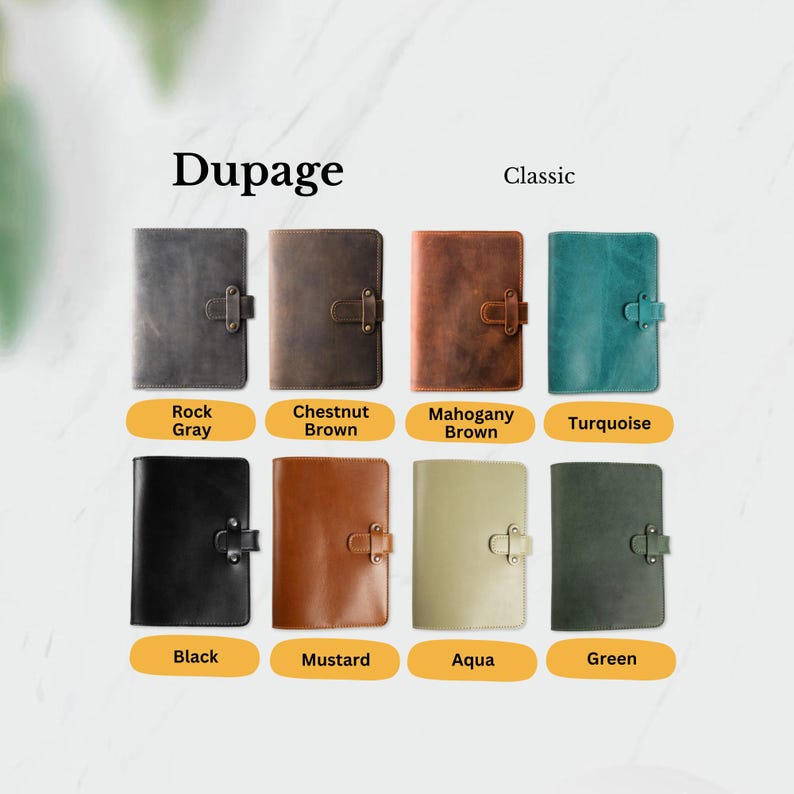 Personalized Leather Journal, Custom Refillable Rustic Notebook, Leather Gift, Leather Diary, Traveler's Notebook Cover, DuPage afbeelding 2