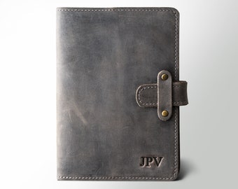 Personalized Leather Journal, Refillable Custom Notebook Cover, Travel Journal Diary, Corporate Office Gifts, Monogrammed | DuPage Rock
