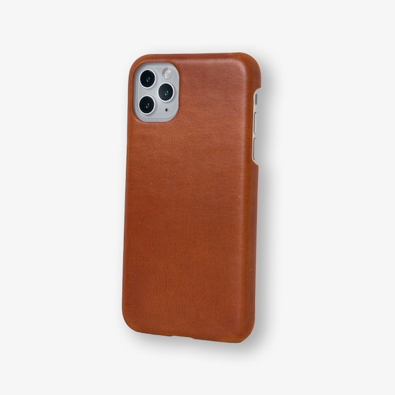 Leather Handmade Iphone 11 12 13 Pro Max Case/ Brown Full - Etsy