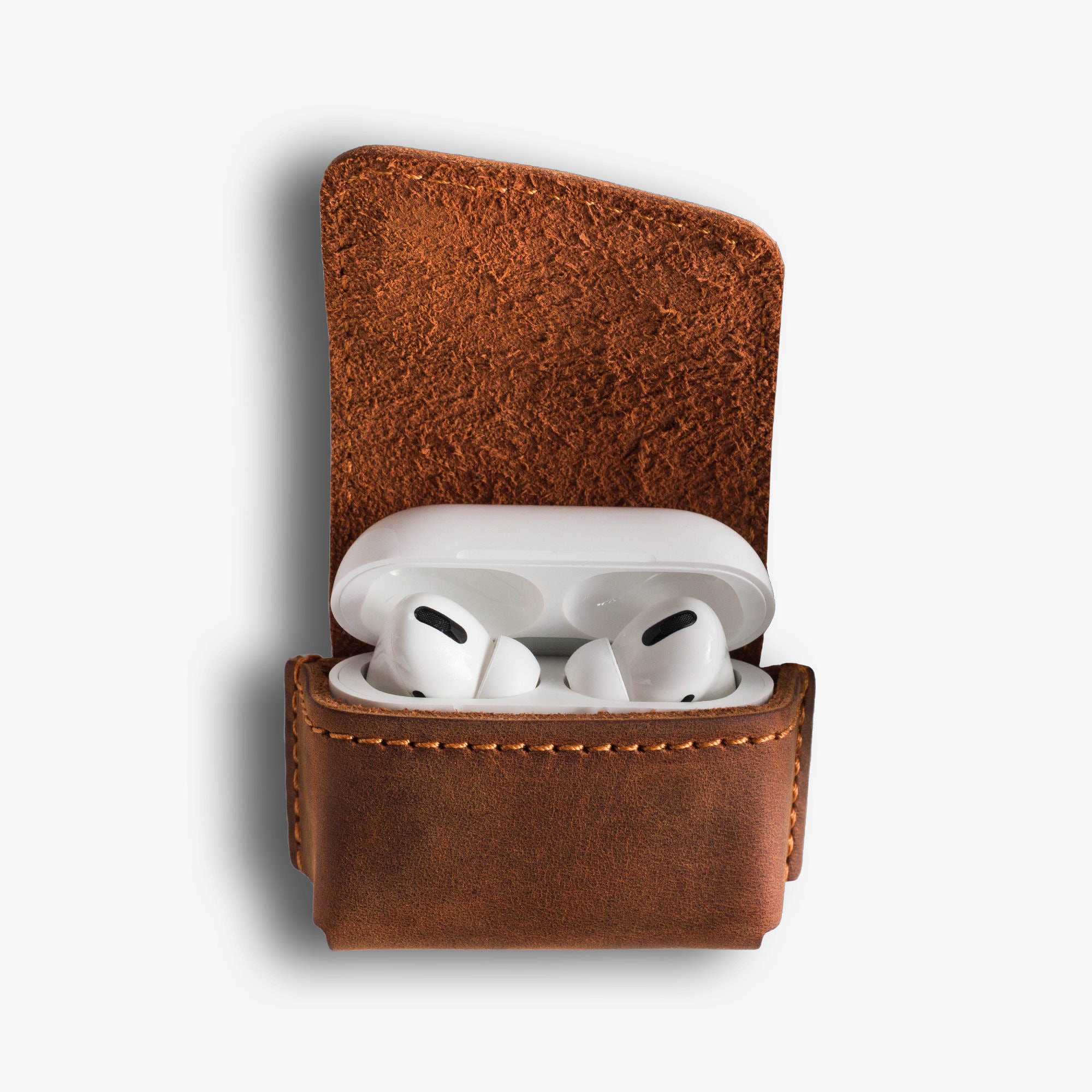 キーケース・キーリング SATUR Setter Keyring Leather AirPods Case Python Brown SA245 Satur Keyring Leather Airpods Case - Python Brown