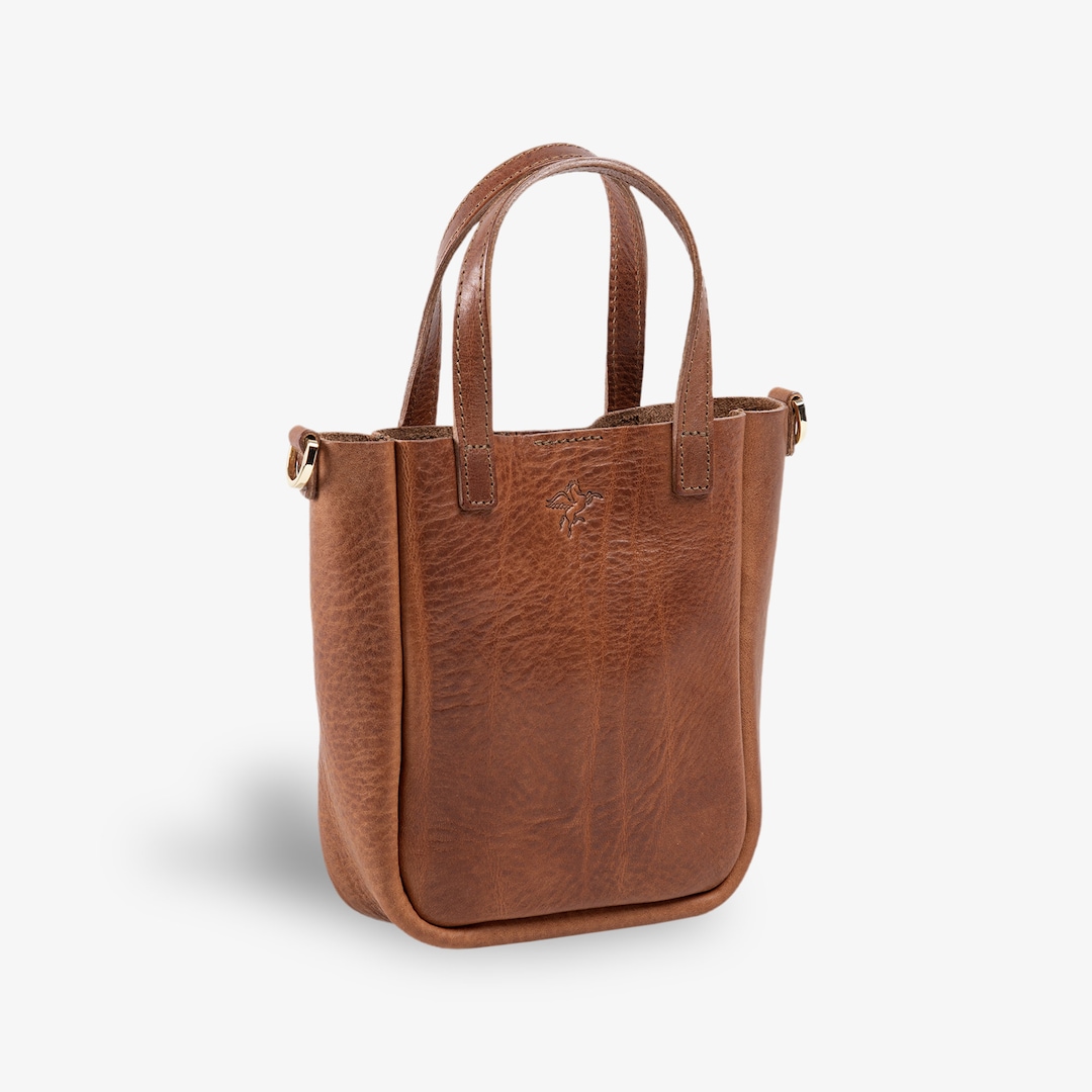 HANDMADE Italian Leather Bucket Bag by PEGAI, Premium Leather Bag for