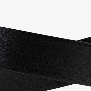 HANDMADE Women's Leather Belt, Fashion Leather Belt, Premium Waist Belt, Bridesmaid Gifts, Gifts for Her, Full Grain Belt Pearl Black image 5