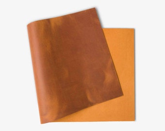 A Grade Crazy Horse Leather Panel and Full Side for Leather Hobbyist, Craftsman or Workshop - Bull Hide, Full Skin | Dallas - Cinnamon Brown