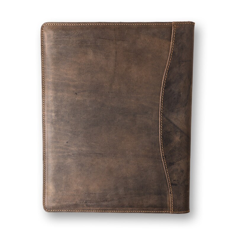 PERSONALIZED Leather Padfolio Monogrammed Distressed Leather Etsy