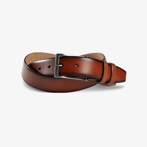 Pegai Personalized Full Grain Leather Men&#39;s Belt, Embossed with Initials, Engraved with Logo and Artworks, Groomsmen Gifts | Griffin Brown