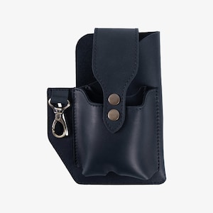 Leather Handmade Cell Phone Holster/Black Smart Phone Case for  iphone Samsung/ Belt Bag for Dad/ Gift for Him Father Birthday | Tech Cowboy