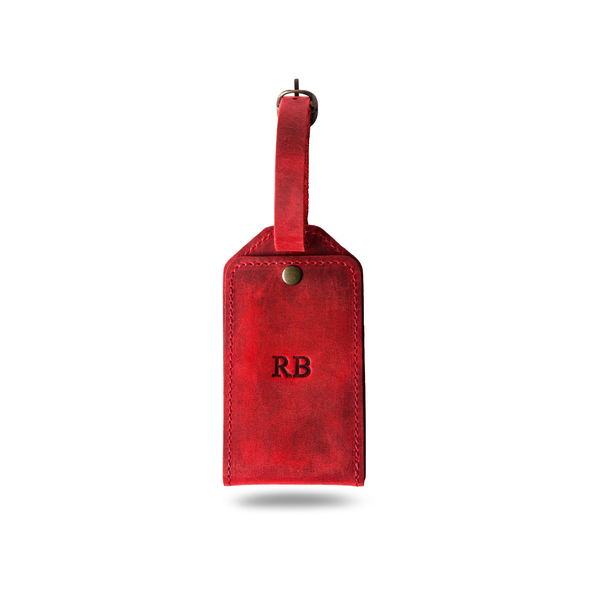 MONOGRAMMED Leather Luggage Tags Custom Travel Tags Personalized Groomsmen Bridesmaid Gift Monogram Initials Wedding Favors Bond Rose