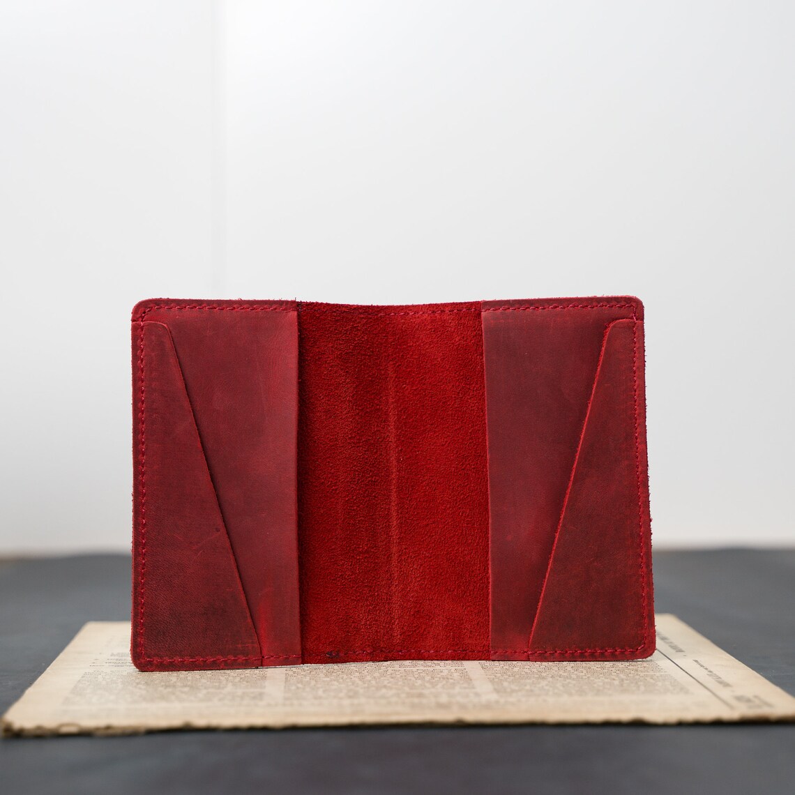 MONOGRAMMED Leather Passport Cover Personalized Travel Wallet Etsy