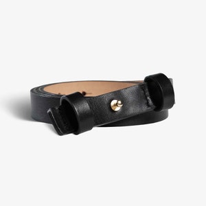 HANDMADE Women's Leather Belt, Fashion Leather Belt, Premium Waist Belt, Bridesmaid Gifts, Gifts for Her, Full Grain Belt Pearl Black image 2