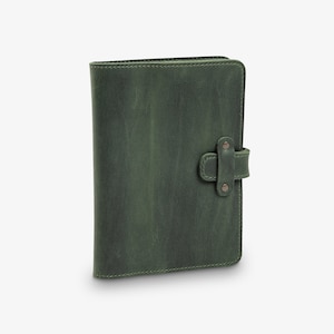 Personalized Leather Journal, Refillable Custom Notebook Cover, Travel Journal Diary, Corporate Office Gifts, Monogrammed | DuPage Green