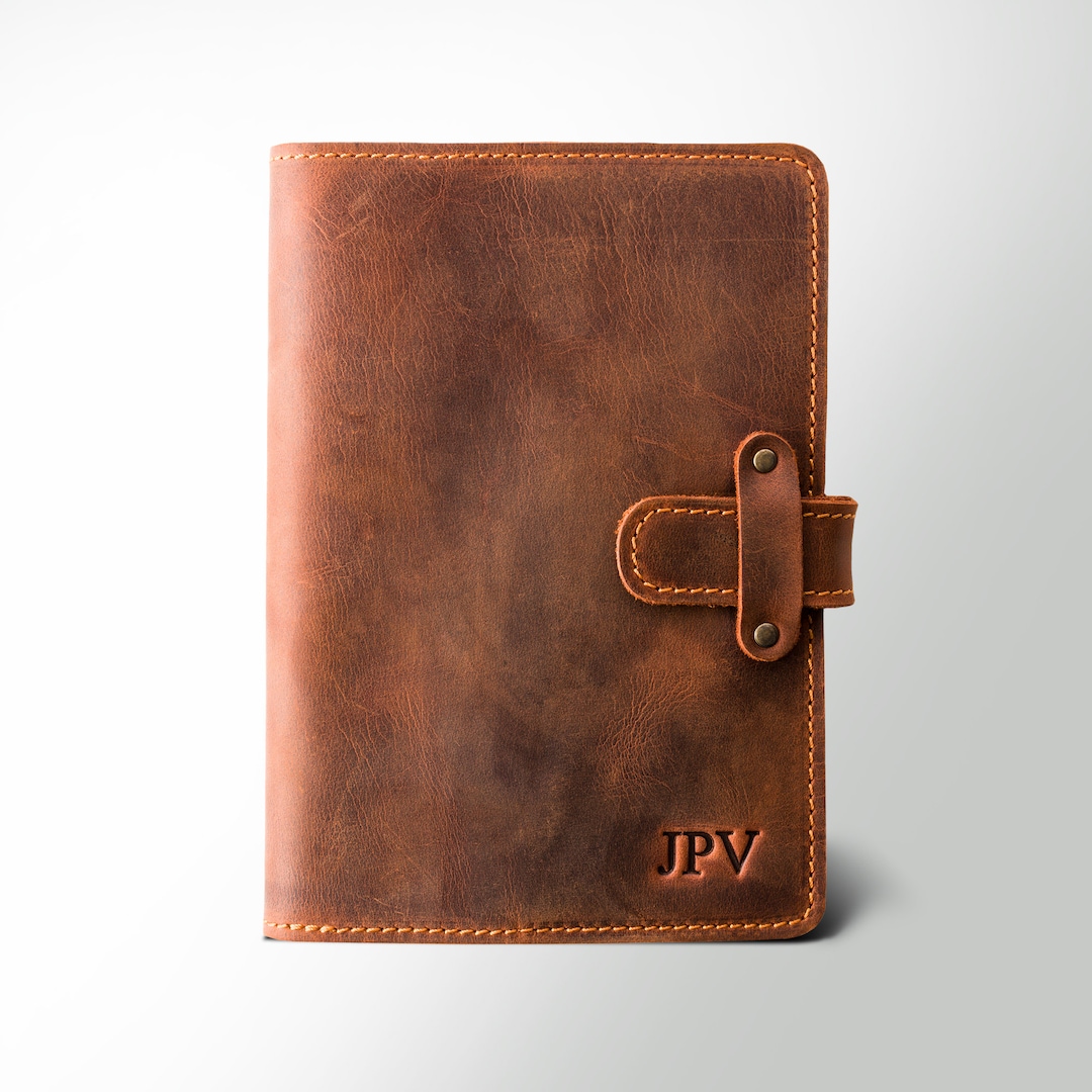Personalized Leather Journal, Refillable Custom Notebook Cover, Travel ...