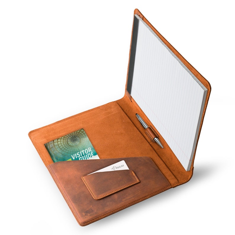 PERSONALIZED Leather Padfolio Monogrammed Leather Portfolio Etsy