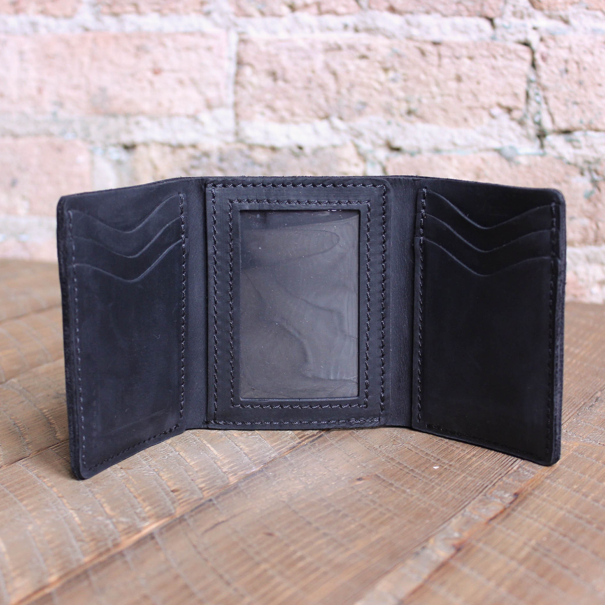 MONOGRAMMED Trifold Wallet Mens Classic Billfold ID Holder Etsy