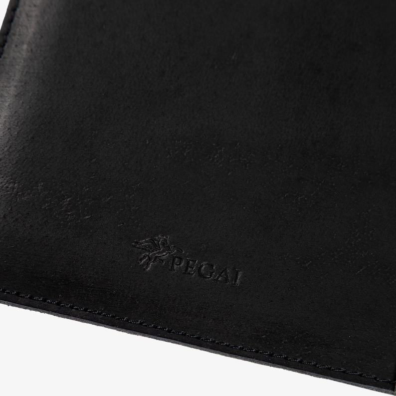 PERSONALIZED Leather Jr Legal Padfolio, Monogrammed Leather Portfolio Cover Custom Corporate Gift For Him Eriksen Charcoal image 3