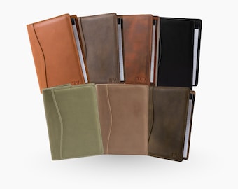 PERSONALIZED Leather Jr Legal Padfolio, Monogrammed Leather Portfolio Cover Custom Corporate Gift Monogram Initials For Him  | Eriksen