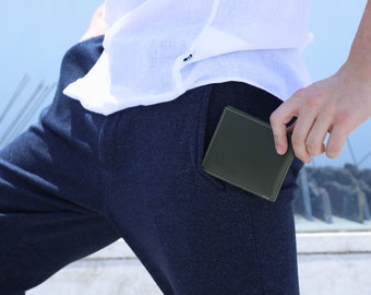 HANDMADE Premium Leather Wallet, Mens Bifold Minimalist Wallet, Groomsmen Wallet Gift, RFID Card Holder, Gift for Him | Edward Green & Brown