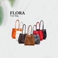 Flora Togo Leather Tote Bag, Full Grain Suede Tote, Bride Gift, Bridesmaid Bag, Laptop Commuter Tote, Silky and Smooth Calf (PRE-ORDER) product logo