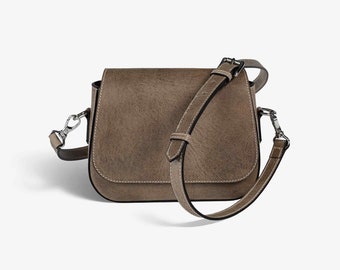 Handmade Leather Crossbody Sling Bag, Shoulder Bag, Women's Purse/Clutch, Minimalist Handbag, Gift for Her, Simple Bag | Hampton Moonstone