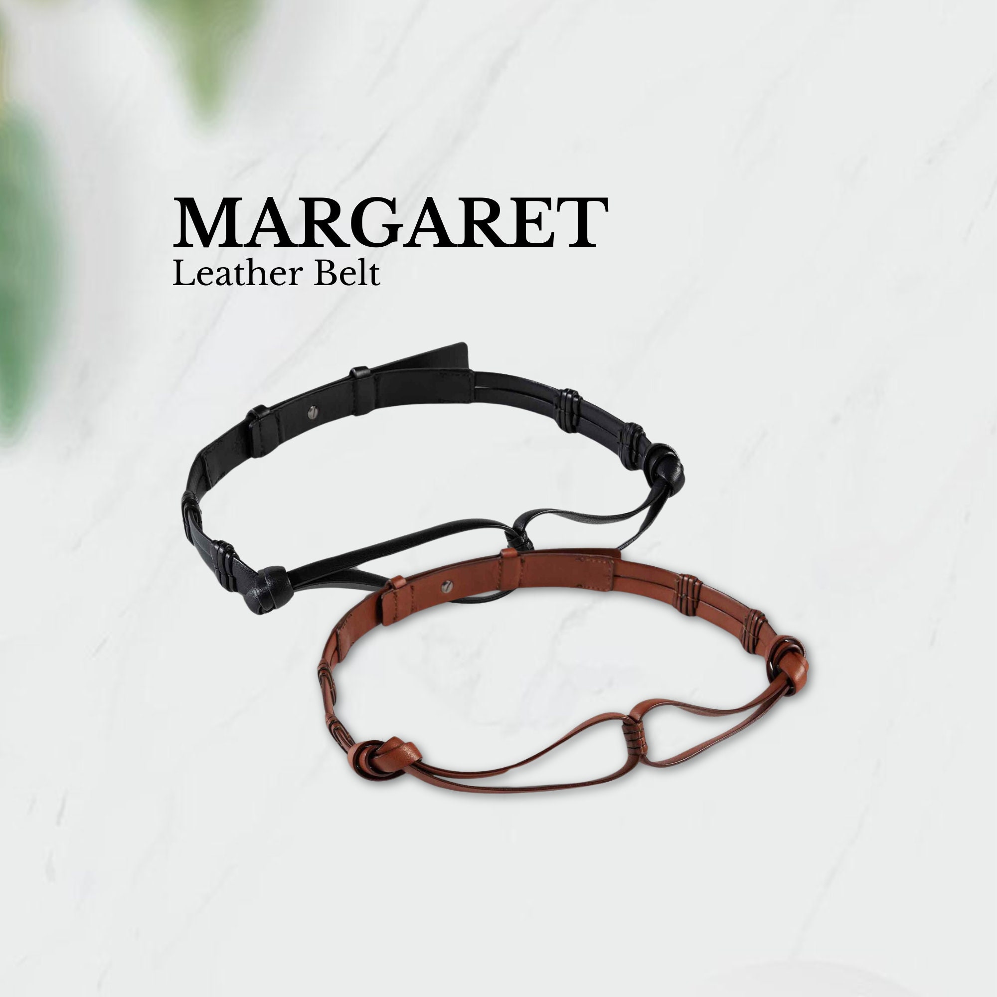 Women s XS size 24 Black and Brown Leather Belt cowhide and hard leather b&W Checkered brown Hand-Tooled Leather Women main image 2