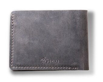 MONOGRAMMED Leather Wallet Minimalist Wallet Classic