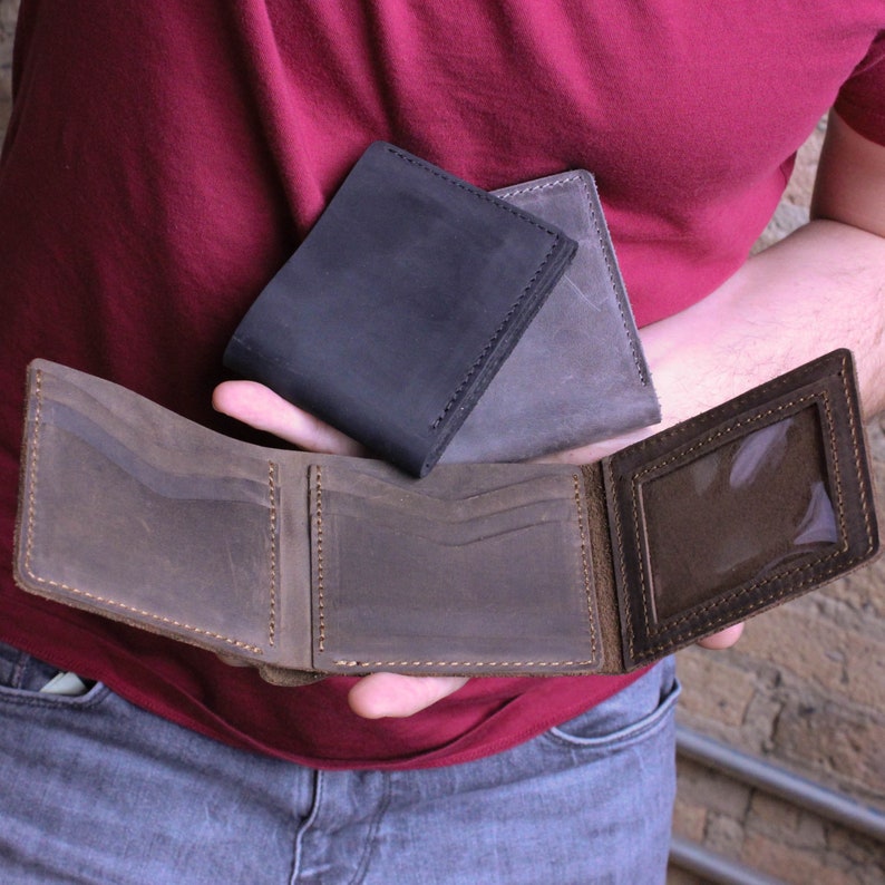 PERSONALIZED GROOMSMEN GIFT Trifold Rustic Leather Wallet Etsy