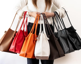 Flora Leather Tote Bag, Full Grain Suede Tote, Bride Gift, Bridesmaid Bag, Laptop Commuter Tote, Silky and Smooth Calf