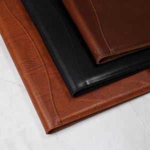 PERSONALIZED Leather Padfolio Monogrammed Distressed Leather Portfolio Cover Custom Corporate Gift Monogram Initials For Him/Her  | Marshall