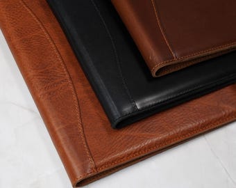 PERSONALIZED Leather Padfolio Monogrammed Distressed Leather Portfolio Cover Custom Corporate Gift Monogram Initials For Him/Her  | Marshall