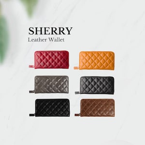 Gesteppte Damenhandtasche aus Leder von PEGAI - Vollnarben-Ziegen- und Lammleder, mehrere Farben, elegant, funktionell, Geschenk zum 3 SHERRY