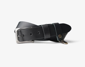 Heavy Duty Leather Belt | McKinney | Black