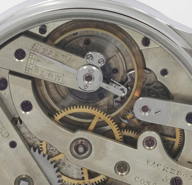 Geweldig herenhuwelijkshorloge met uurwerk Vacheron Constantin uit 1901 afbeelding 10
