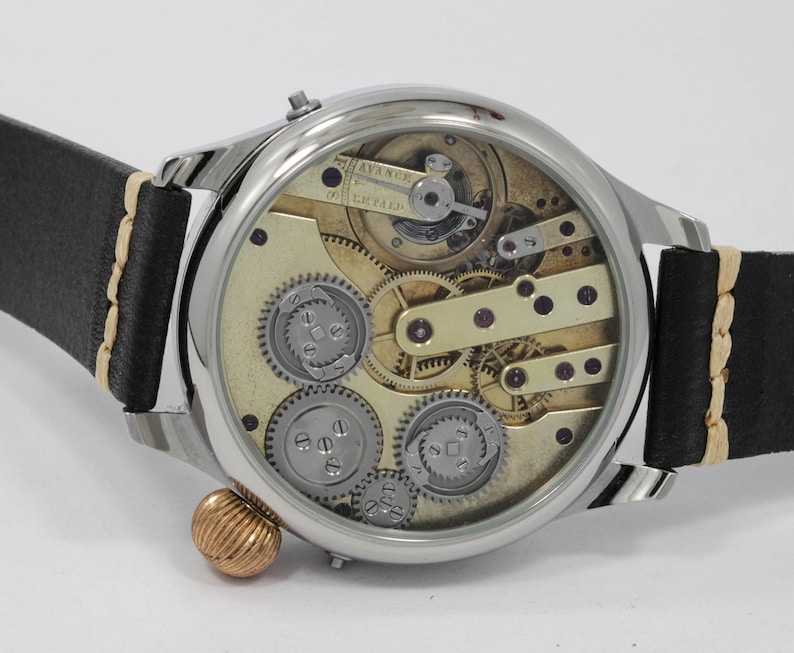 Two train independent jumping second 31 jewels LeCoultre watch movement image 5