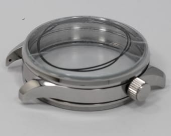 Caja, vástago y corona de acero inoxidable para reloj de boda, compatible con movimiento Longines 19.89.
