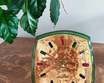Art Glass fused table top clock Recollection about Venice