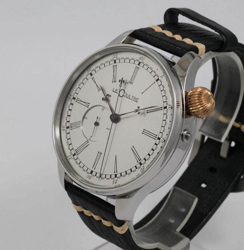 Two train independent jumping second 31 jewels LeCoultre watch movement image 1