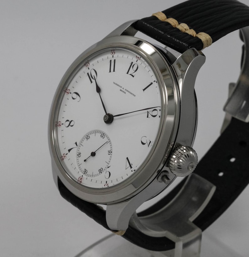 Geweldig herenhuwelijkshorloge met uurwerk Vacheron Constantin uit 1901 afbeelding 1
