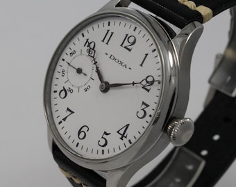 Doxa Swiss  Watch early 1900s marriage men's watch Mechanical Movement, Metal Dial, Steel Case, Gift for Men's