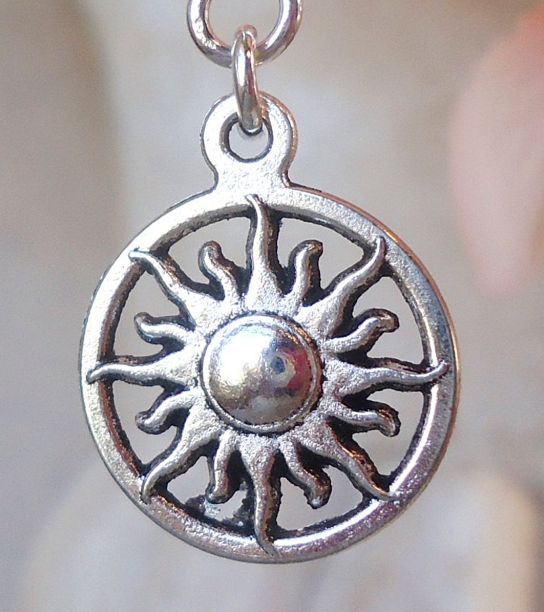 Handmade. Tiny Sun Dangle Earrings.Metal earrings.Circle Drop Earrings.Silver.Small earrings.Clip On Earrings.Bridal.Floral.Sun Charm.Gift