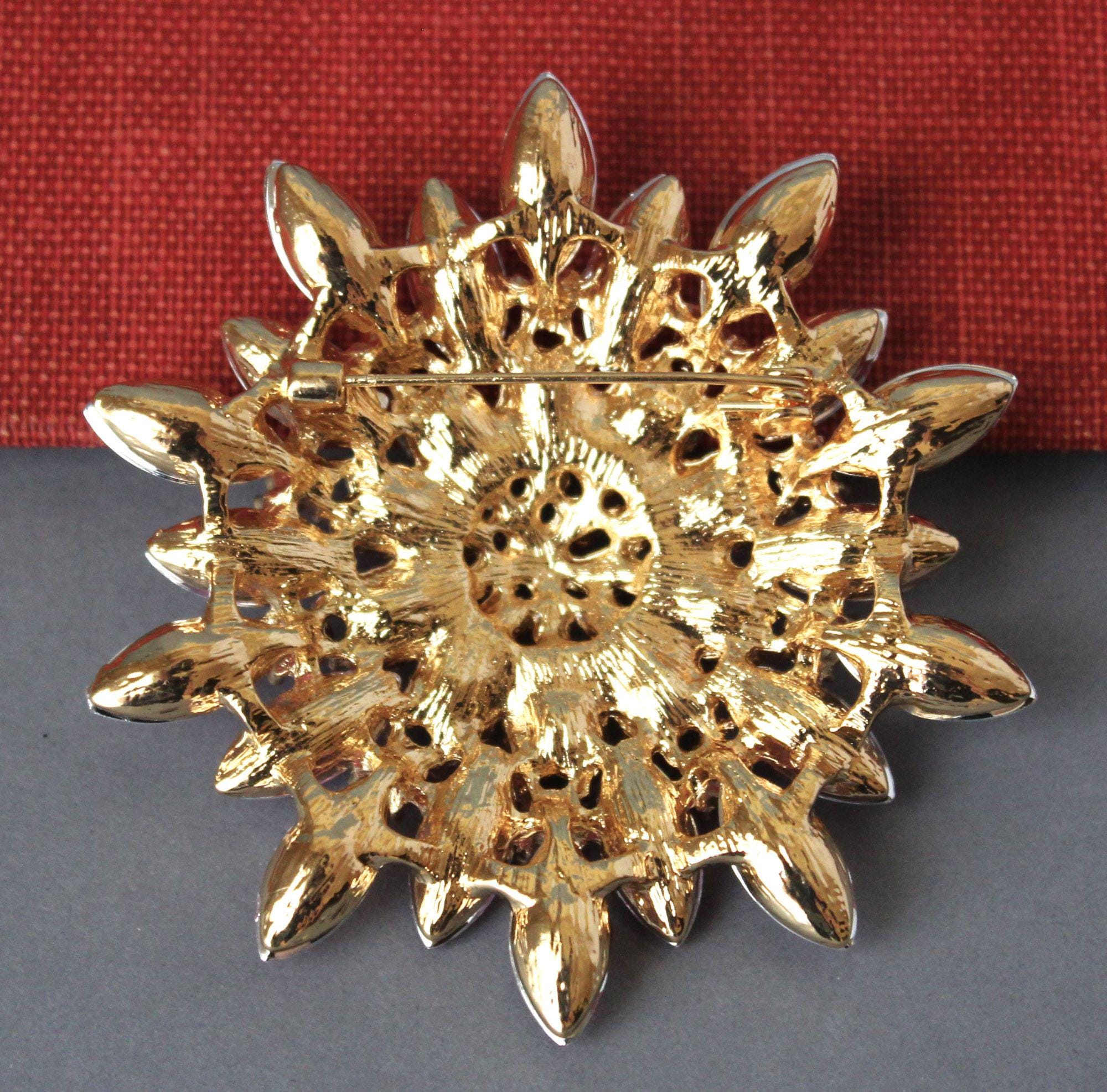 Broche Estrella Con Diamantes De Imitación Rojo Para Mujer – Accesorio De Joyería Para Bodas, San Valentín Y Regalos Románticos