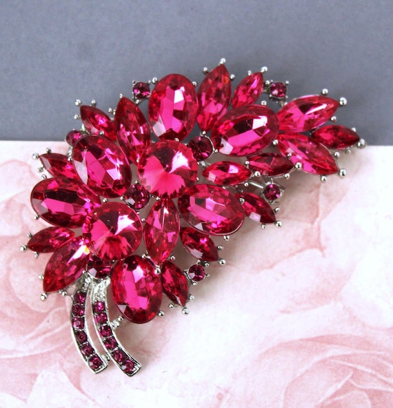 Spilla Da Fiore Con Strass Vintage - Accessorio Elegante Per Abiti, Cappelli E Sciarpe, Regalo Per Donne - Foto 4