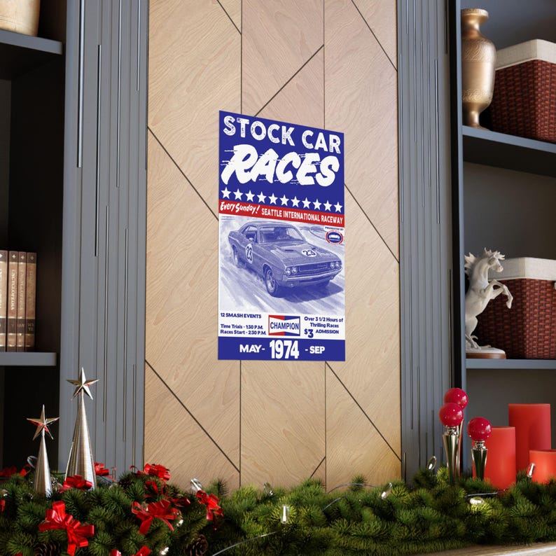 Stock Cae Ras Tom Dewar Stock Car Races Poster | Matte Vertical Poster - Etsy