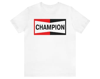 Champion Spark Plugs T-shirt unisexe à manches courtes en jersey