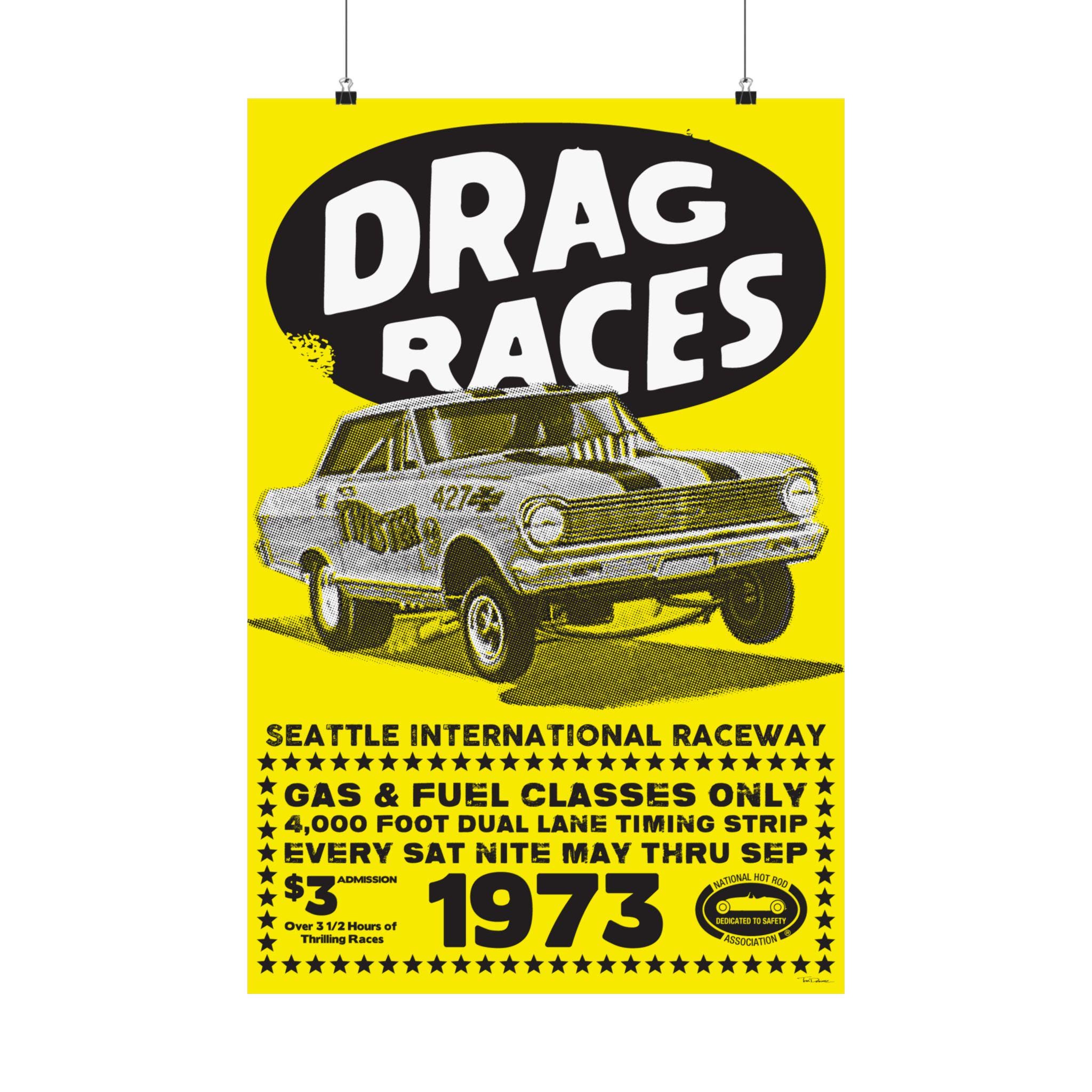 Vintage Drag Racing Posters - Etsy Canada