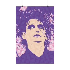 Tom Dewar Robert Smith Portrait Illustration Poster | Matte Vertical Poster