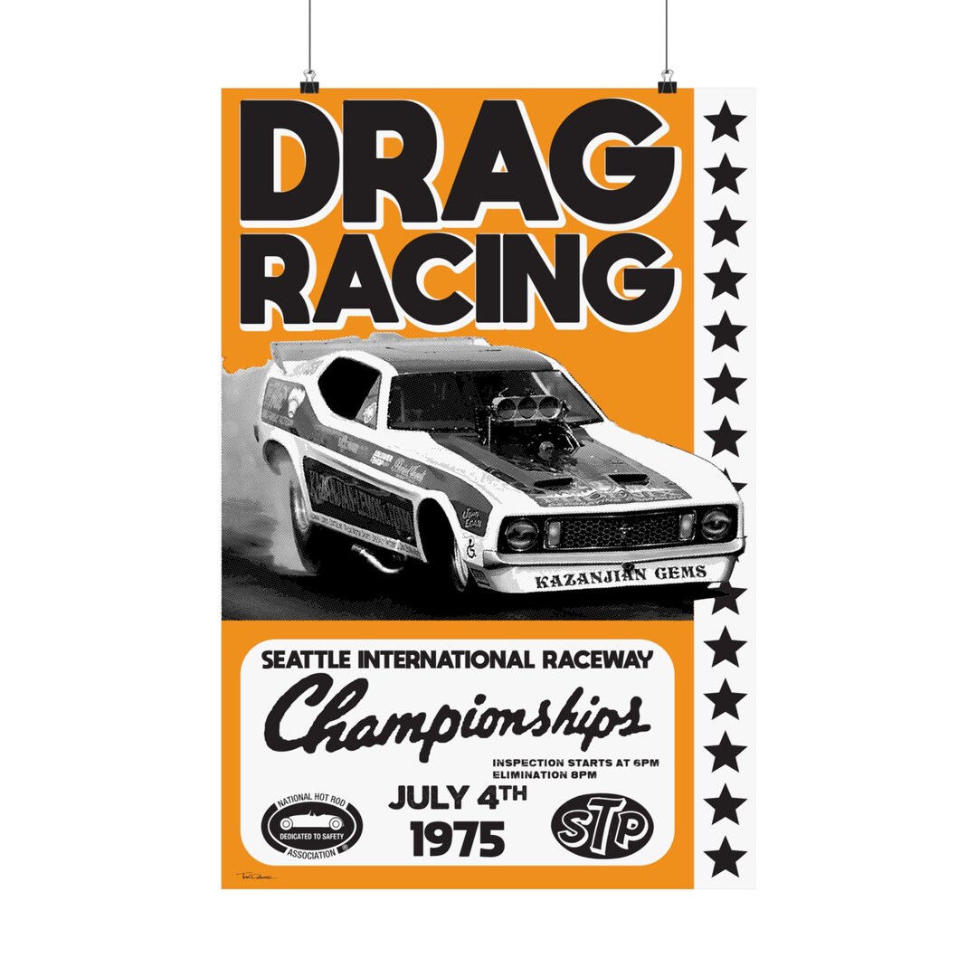 Roll Racing Poster Tom Dewar Drag Racing Poster | Matte Vertical Poster - Etsy
